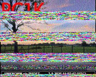 SSTV image from PA3ADE_2M
