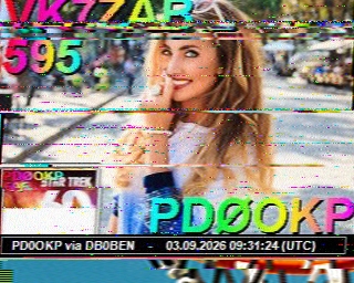 SSTV image from VK3DNH_2M