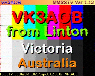SSTV image from VK7DIK_2M