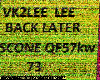SSTV image from VK7DIK_2M