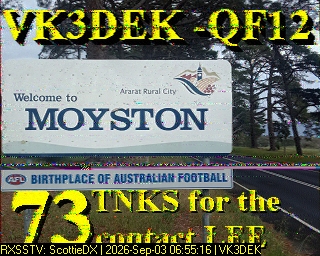 SSTV image from VK7DIK_2M