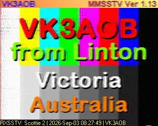 SSTV image from VK7DIK_2M