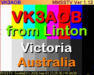 SSTV image from VK7DIK_2M
