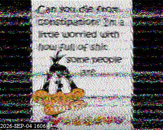 SSTV image from KP4TR_20M