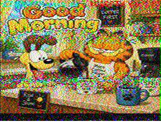SSTV image from PD2PW_20M