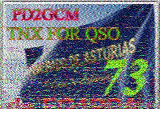 SSTV image from PD2PW_20M