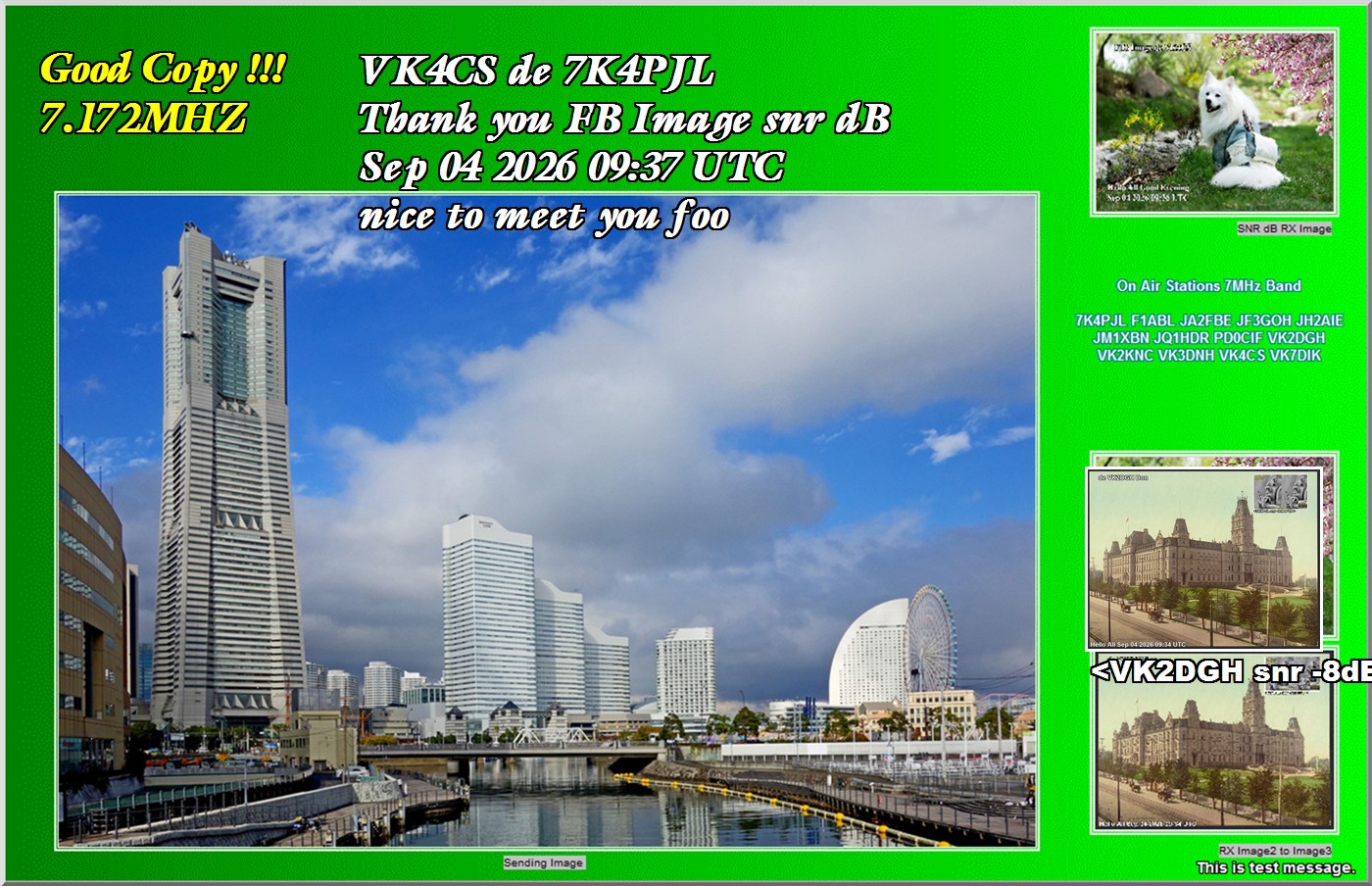 SSTV image from VK3DNH_2M