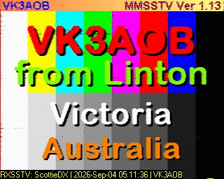 SSTV image from VK7DIK_2M