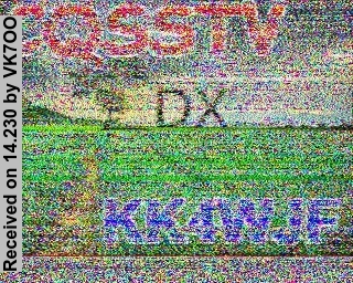 SSTV image from VK7OO_20M
