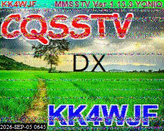 SSTV image from KP4TR_20M
