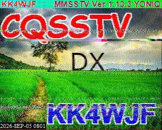 SSTV image from KP4TR_20M