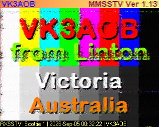 SSTV image from VK7DIK_2M