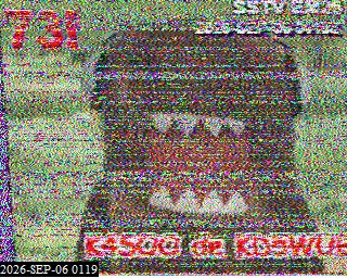 SSTV image from KP4TR_20M