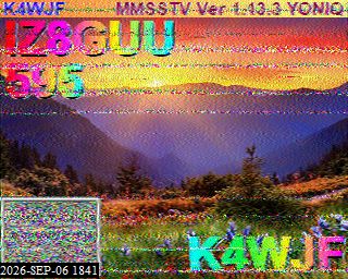 SSTV image from KP4TR_20M