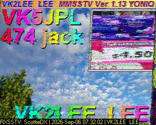 SSTV image from VK7DIK_2M