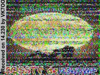 SSTV image from VK7OO_20M