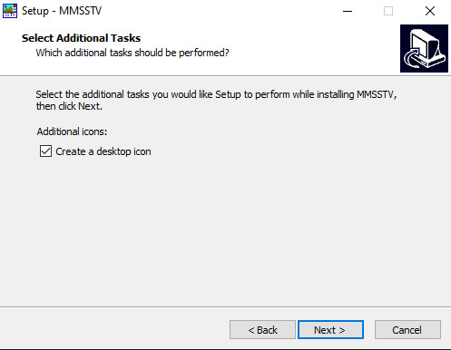 MMSSTV additional tasks desktop icon