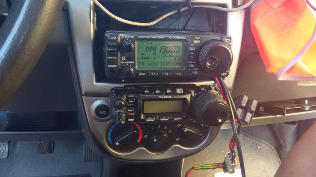 Radio equipment installed in Marco IU0FBK mobile station