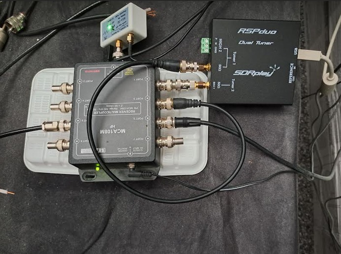 Ed's custom SDR receiving and antenna distribution setup
