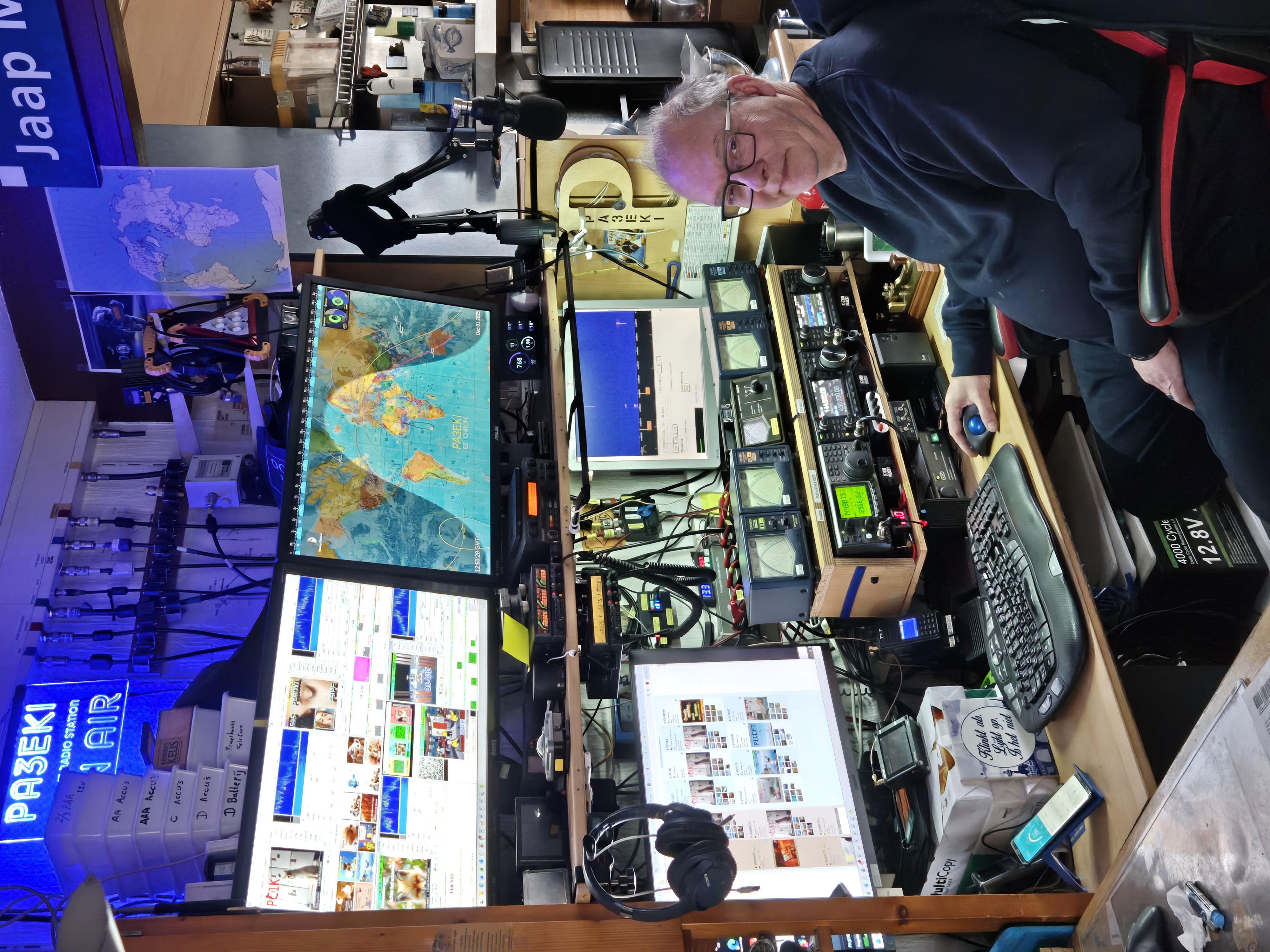 PA3EKI Jaap Moerman in his amateur radio shack