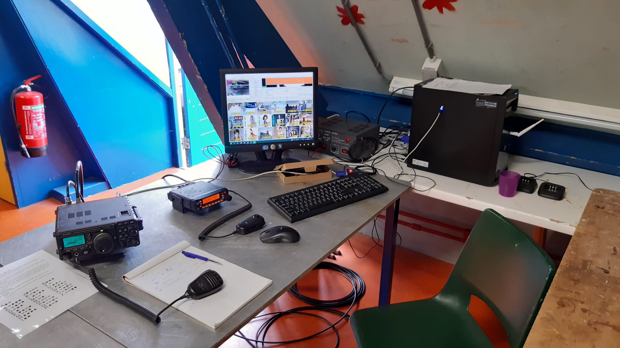 Amateur radio and computer equipment used during JOTA 2023